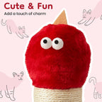 Red Monster Sisal Cat Scratching Post — monster character detail