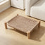 Rattan-Woven Cat Bed with Scratching Surface