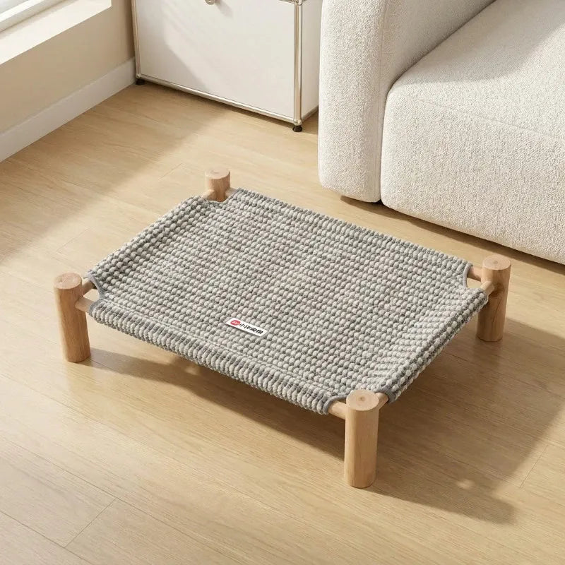 Rattan-Woven Cat Bed with Scratching Surface