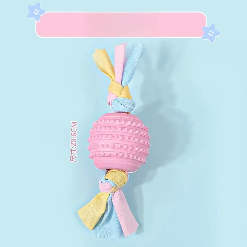 Silicone Dog Chew Toy – Ball, Bone & Rope Shapes