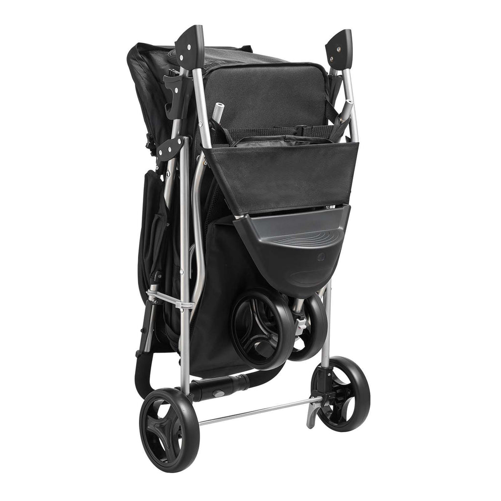 Stroller folded for storage