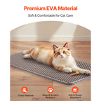 24 x 15 Inch Honeycomb Cat Litter Mat — EVA material and paw-contact surface