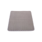 24 x 15 Inch Honeycomb Cat Litter Mat — gray honeycomb surface