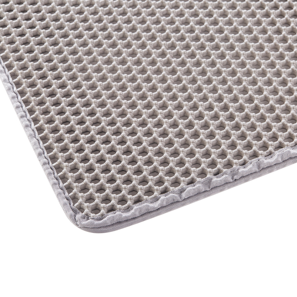 24 x 15 Inch Honeycomb Cat Litter Mat — honeycomb surface close-up