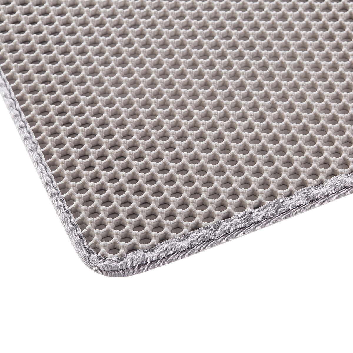 24 x 15 Inch Honeycomb Cat Litter Mat — honeycomb surface close-up
