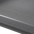 Close-up of the breathable Textilene mesh sleeping surface