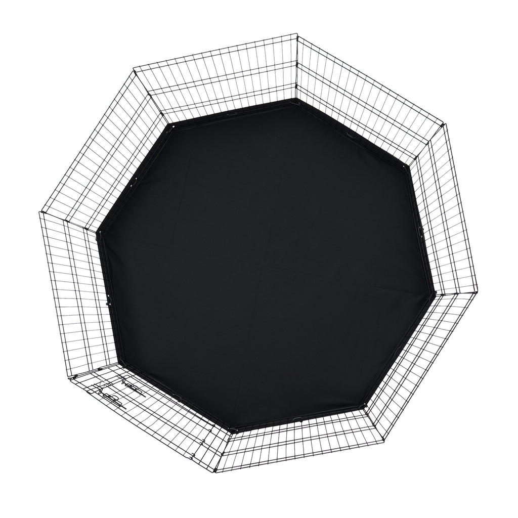 30-Inch 8-Panel Dog Playpen with Mat — octagonal pen with floor mat