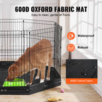 30-Inch 8-Panel Dog Playpen with Mat — Oxford fabric floor mat