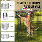 30-Inch 8-Panel Dog Playpen with Mat — alternative panel arrangements