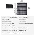 30-Inch 8-Panel Dog Playpen with Mat — panel dimensions and components