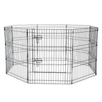 30-Inch 8-Panel Dog Playpen with Mat — metal panels without mat