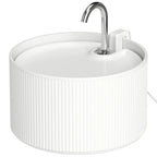 2.2L Ceramic Cat Water Fountain — white ceramic body and faucet