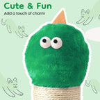 Green plush monster head close-up