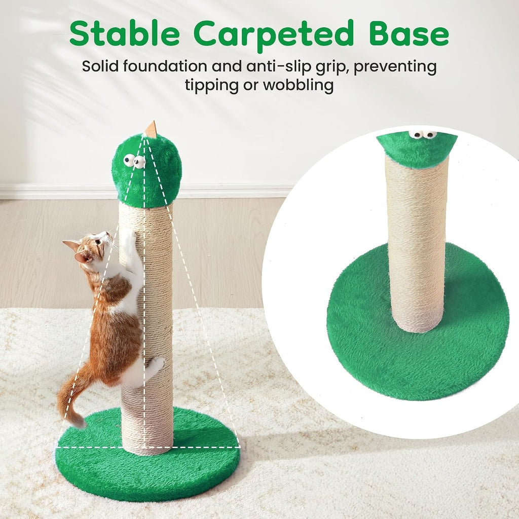 Round plush-covered base and scratching post