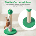 Round plush-covered base and scratching post