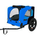 Blue trailer with front weather flap