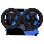 Folded trailer with wheels