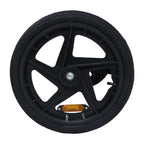 Air-filled trailer wheel and reflector