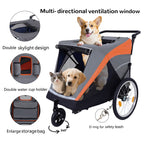 Mesh windows, rear pockets and safety tether details