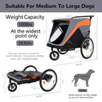 Stroller dimensions, 100 lb load and folded guide