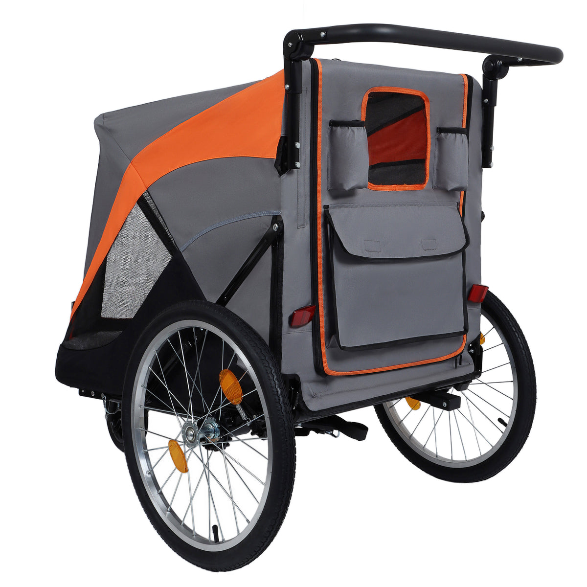 Rear door and storage pockets