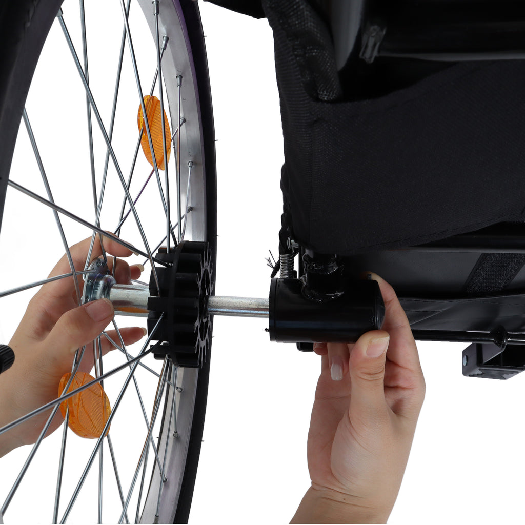 Quick-release wheel fitting