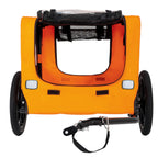 Folding Pet Bike Trailer Orange — rear access opening