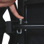 Folding Pet Bike Trailer Orange — frame fastening detail