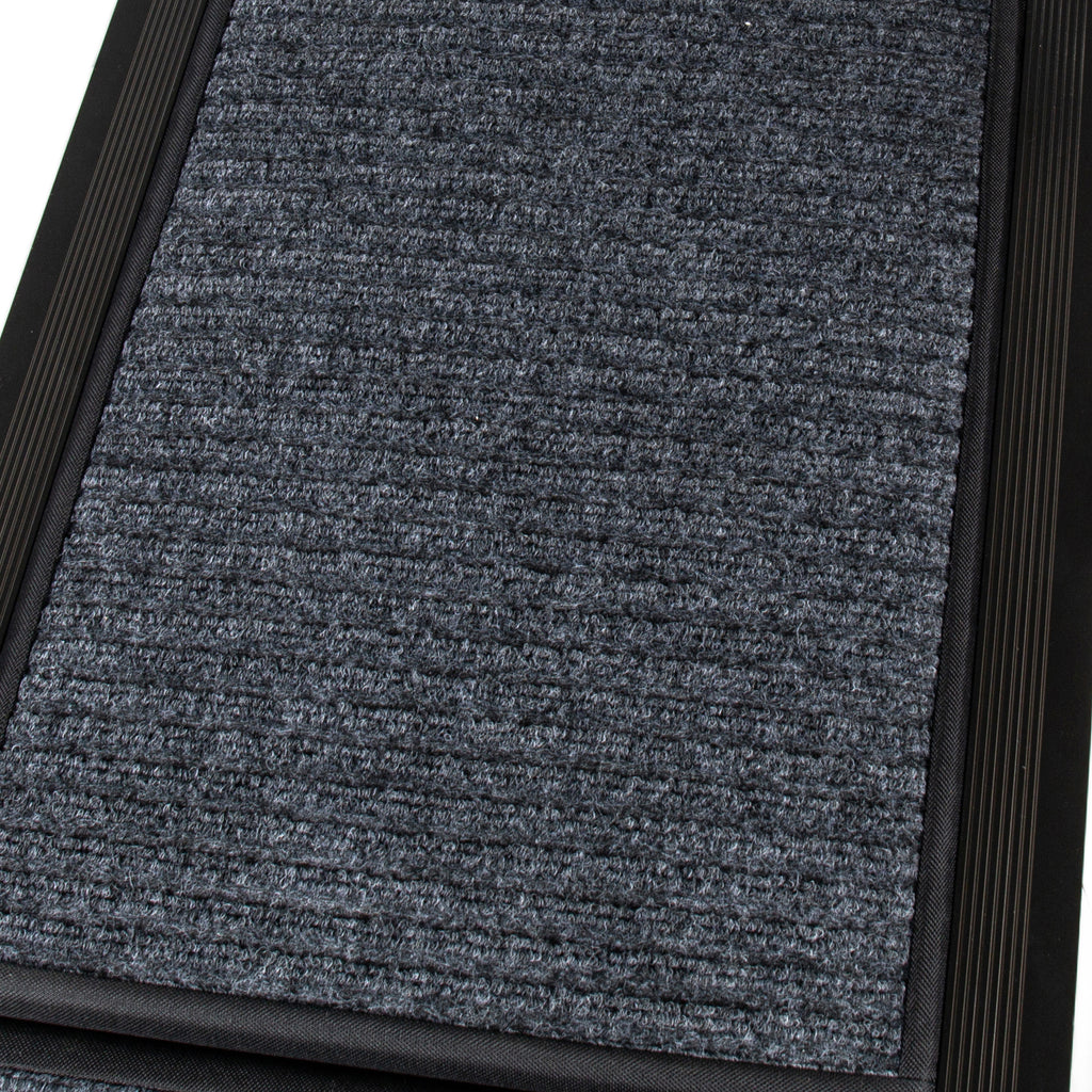 Gray textured carpet close-up