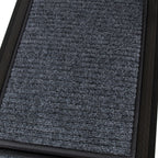 Gray textured carpet close-up