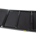 Underside of aluminum folding ramp
