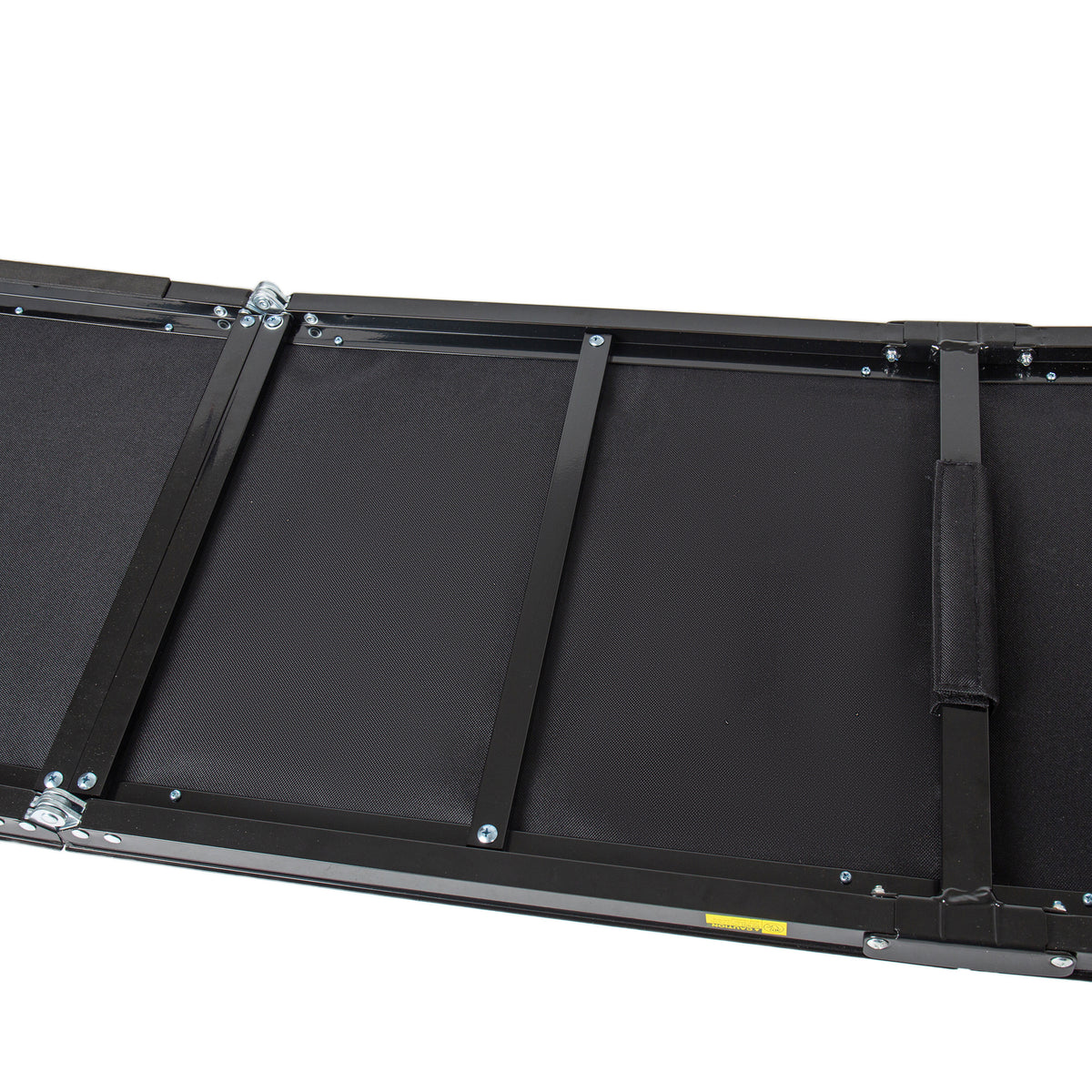 Underside of aluminum folding ramp