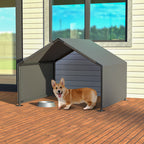 Outdoor Dog Shade Shelter Gray — covered outdoor resting area