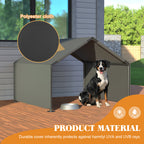 Outdoor Dog Shade Shelter Gray — fabric cover detail