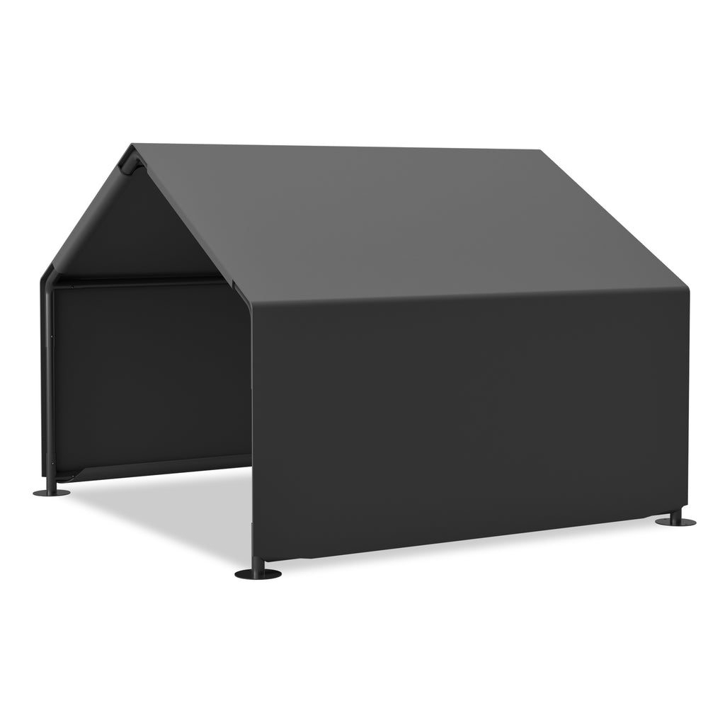 Outdoor Dog Shade Shelter Gray — three-quarter product view