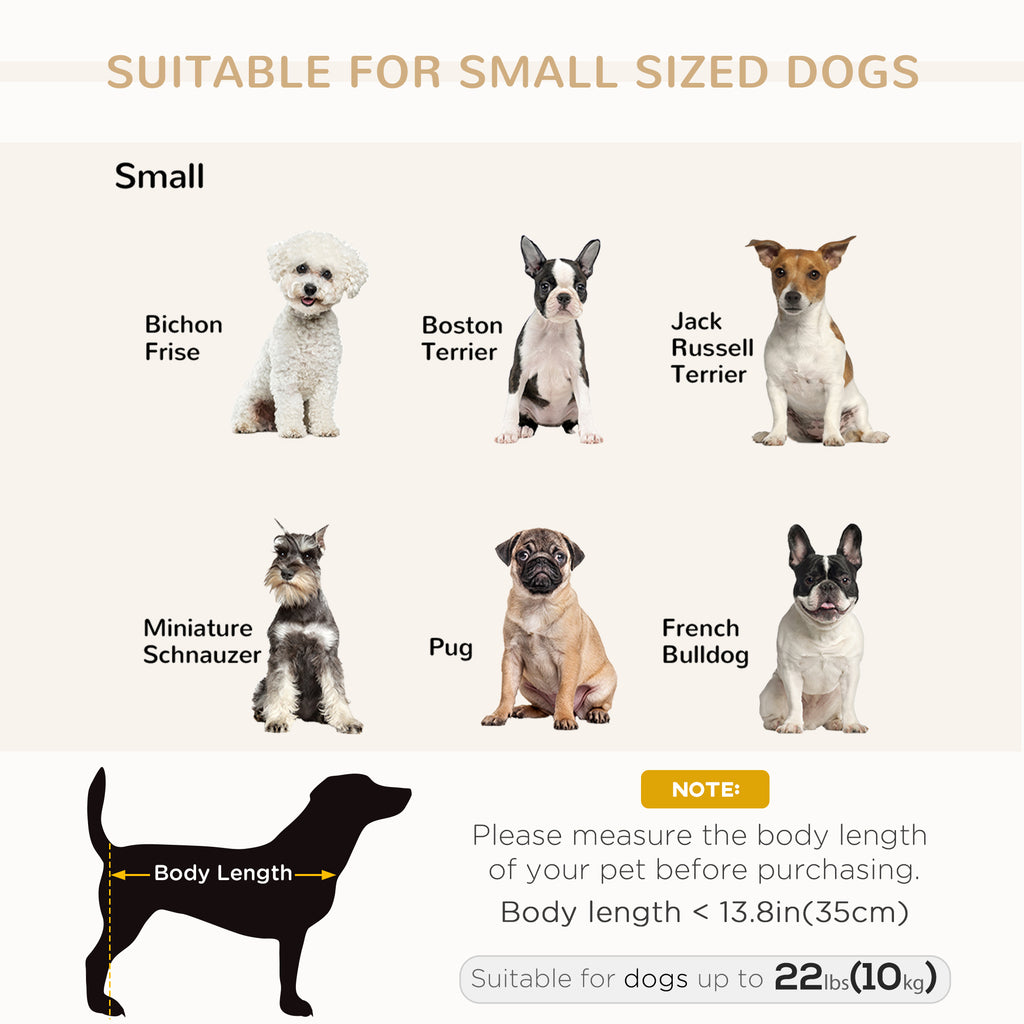 Small dog body-length and 22 lb fit guide