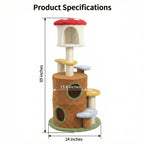 59-inch mushroom cat tree dimensions