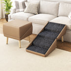 Convertible coffee pet stairs and ottoman room scene