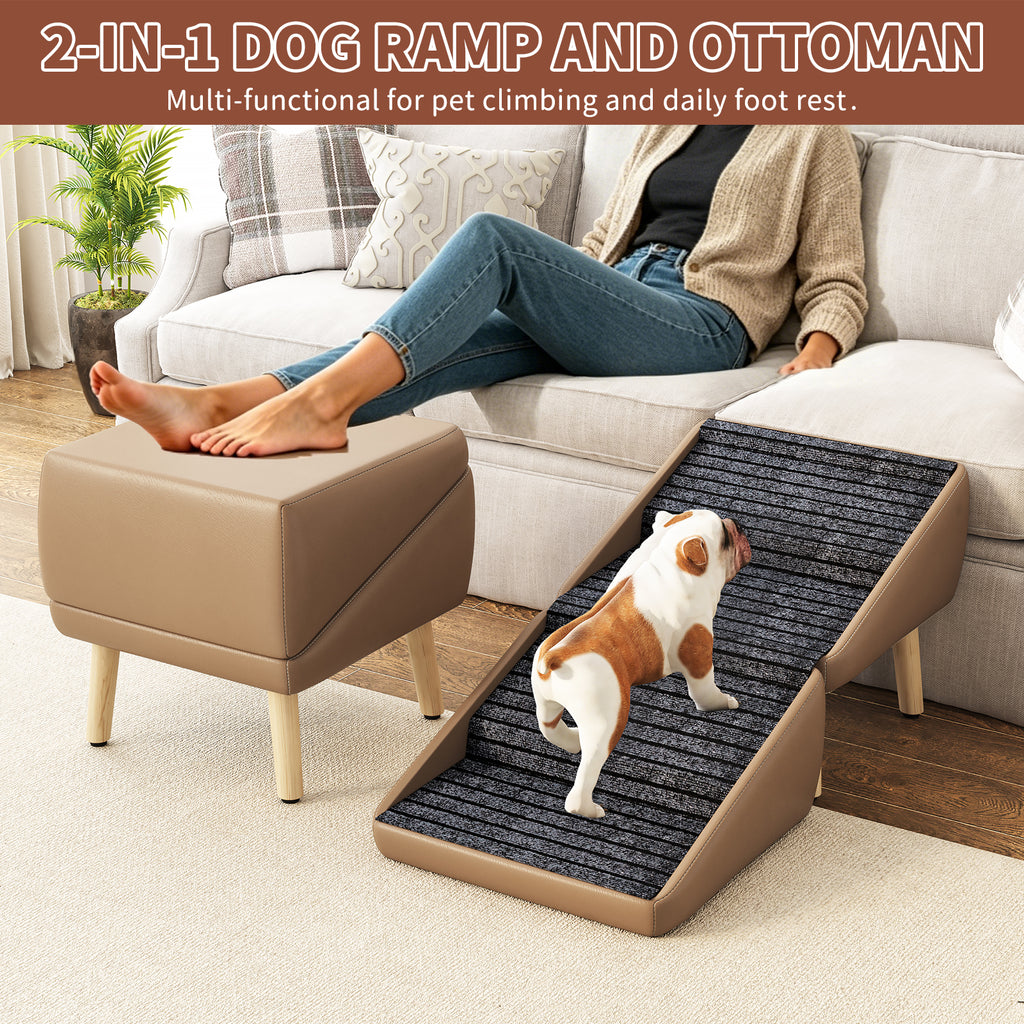 Two configurations of convertible pet stairs