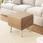 Coffee ottoman beside sofa