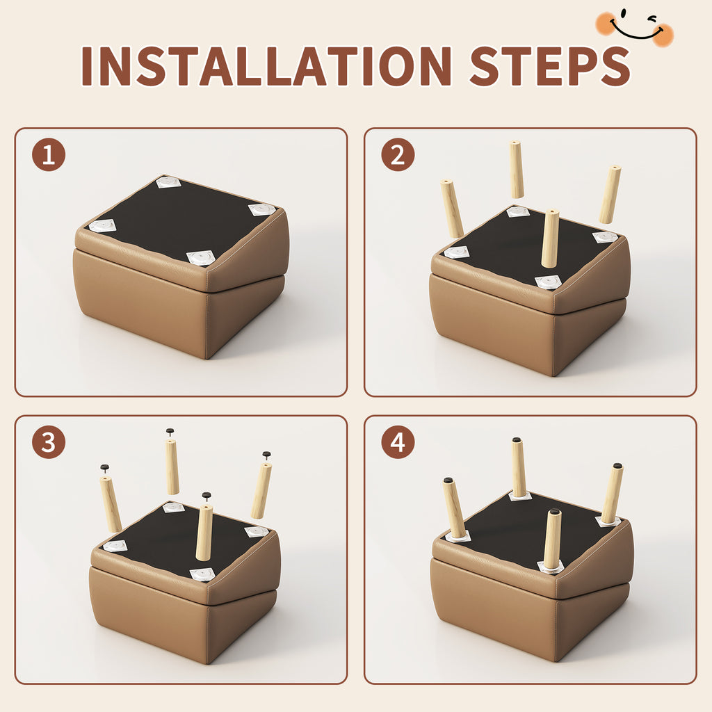 Pet stairs leg-attachment guide