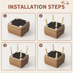 Pet stairs leg-attachment guide
