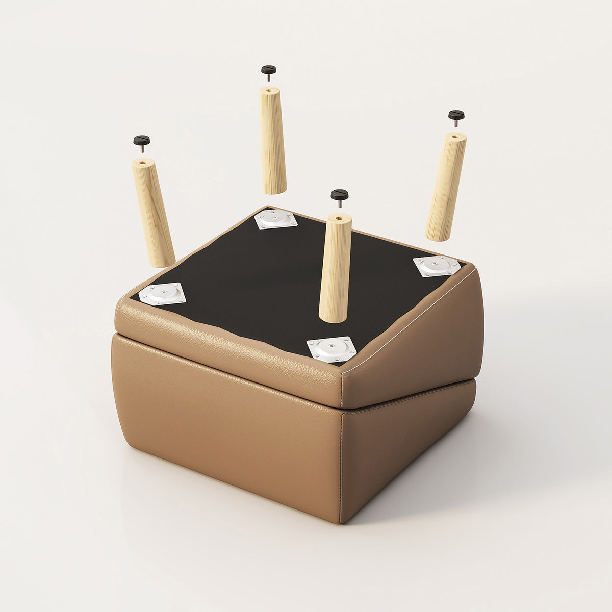 Leg fittings and assembly parts