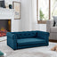 Blue dog sofa in living room