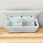 Top-opening litter box cabinet with center divider