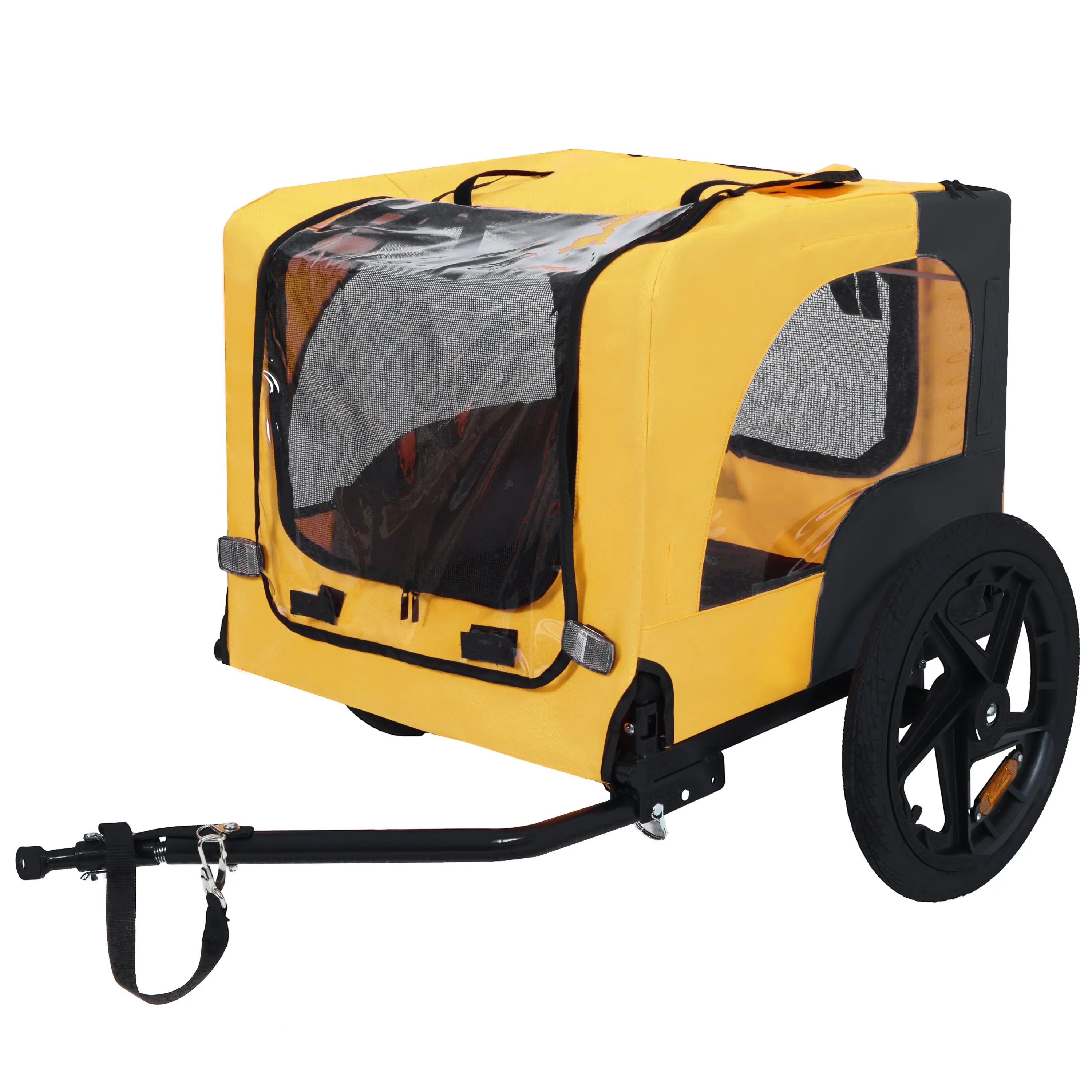 Foldable Dog Bike Trailer with Mesh Windows W136458017 Secondary image